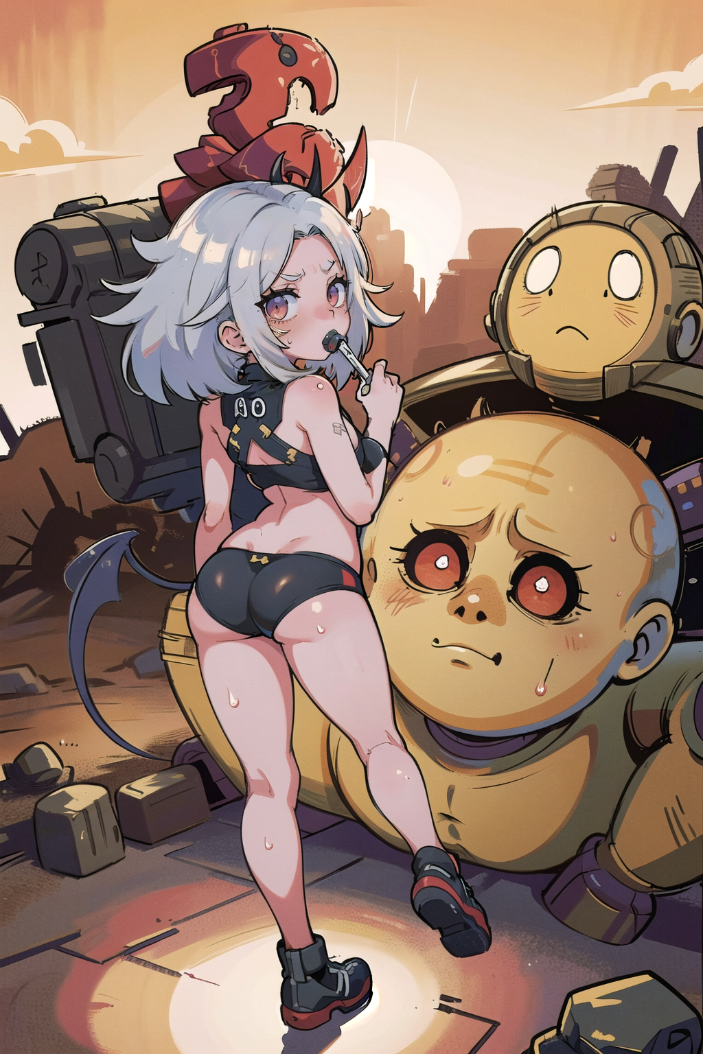 00100-3047839306-cute, from behind, (masterpiece, best_quality, ultra-detailed, immaculate_1.3), epic, illustration, 1girl, (demonic, infernal, e.png